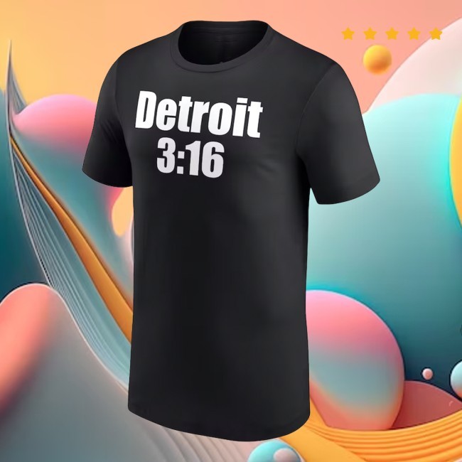 Official "Stone Cold" Steve Austin Summerslam 2023 Detroit 3:16 Tee - W Shop
