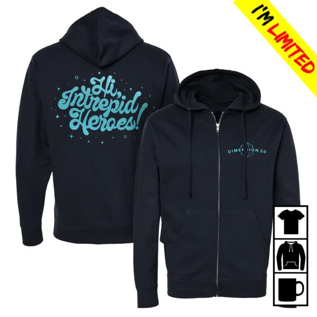 Official Dropout Tv Dropout Merch Store Shop Dimension 20 Logo Hood (Hi Intrepid Heroes) Dropouttv