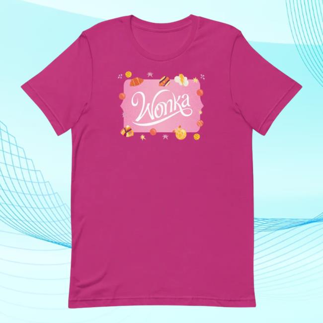Official Wonka 2023 Merchandise Wonka Pink Banner Shirts
