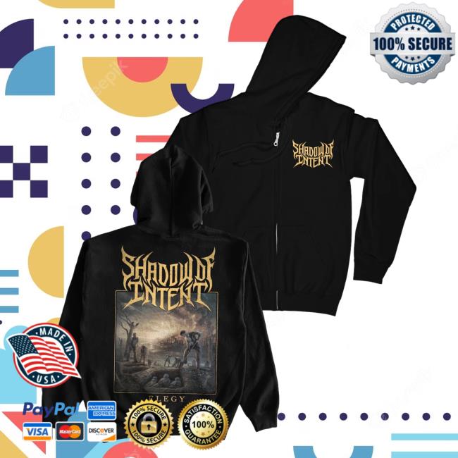 Official Shadow Of Intent Rising Merch Shadow Of Intent - Elegy Zip Up Pullover Hoodie Risingmerch