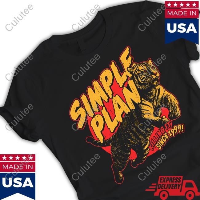 Official Simple Plan Store Merch Tiger 1999 Crewneck Sweatshirt