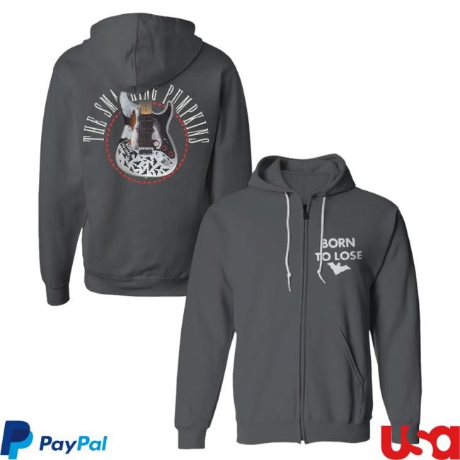 Official Shing Pumpkins Shop Merch Bat Strat Zip Hoodies