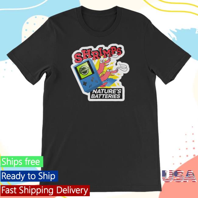 Official Drawfee Merch Store Dftba Scishow Tangents Shirt Of The Month: Shrimp Battery T Shirt