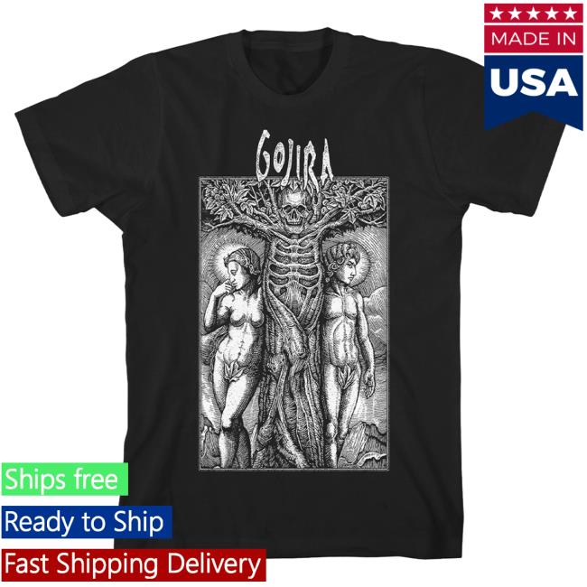 Official Roadrunner Records Gojira Merch Store Gojira Tree Skelly Shirts Black RoadrunnerRecords