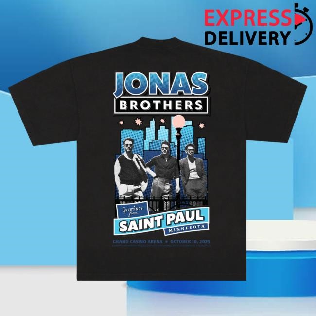 Official Jonas Brothers Merch Store Shop Greetings From Your Hometown - Saint Paul, MN Tshirt JonasBrothers