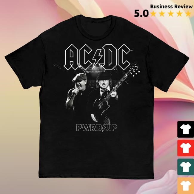 Official AcDc Merch Store Ac/Dc Angus and Bryan PWR UP Tour Shirt