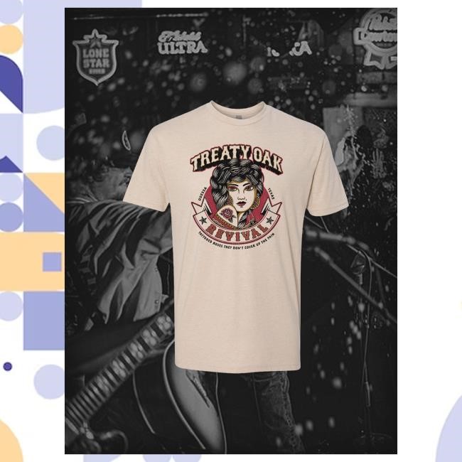 Official Treaty Oak Revival Merch Rose Tattoo Attractive Shirt(Front Only)
