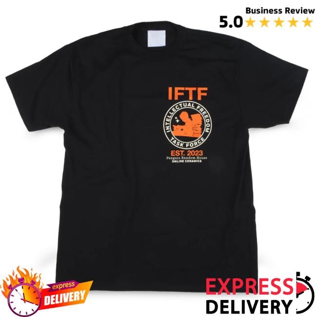 Official Online Ceramics Penguin Random House "Intellectual Freedom Task Force" Black Shirt