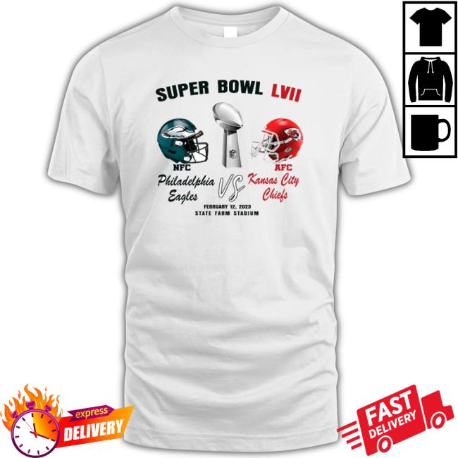 Philadelphia Eagles Vs Kansas City Chiefs Super Bowl Lvii 2023 T-shirt