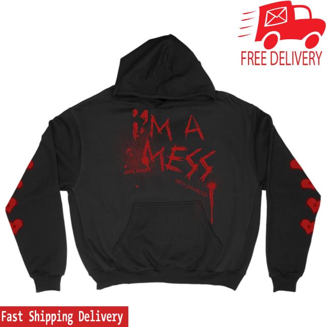 Official Avril Lavigne Merch Store Avril Lavigne I'm A Mess Spray Paint Sweaters Avril Lavigne Clothing Shop AvrilLavigne