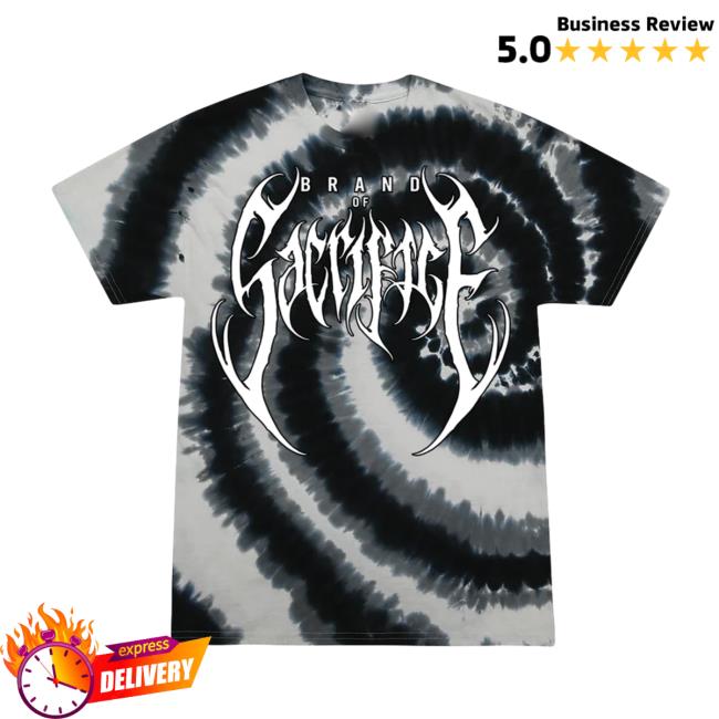 Official Brand Of Sacrifice Sacrifice Black Swirl Tie Dye Tee Shirt