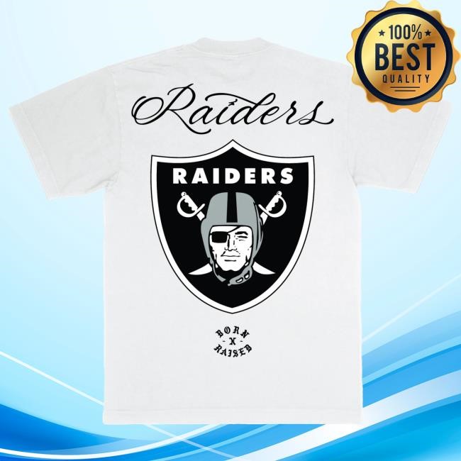 Official Born X Raised Merch Store Born X Raised + Raiders Fine Line Hot Shirt: White By Bxr Sport + NFL