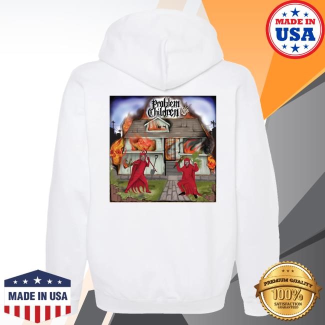 Official Chapter 17 Records Merch Store Shop Ouija Macc Problem Children 2 Airbrush Dopey Hood - White Chapter17Records