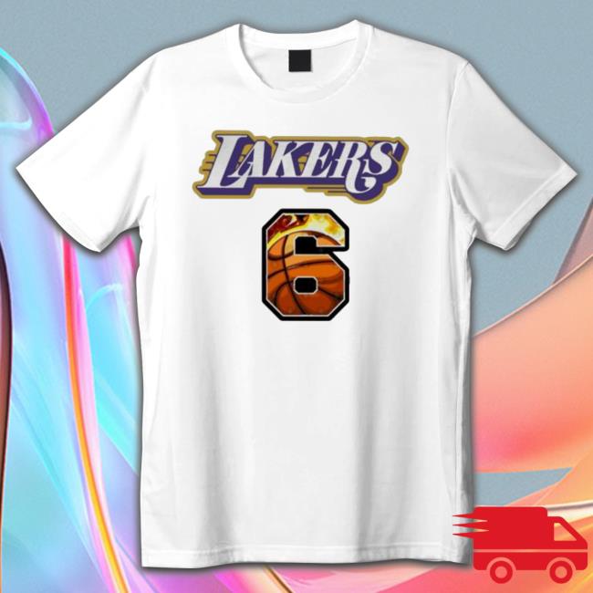 Official Los Angeles Lakers No 6 Sweatshirts