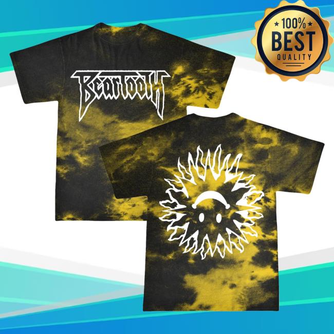 Official Beartooth Band Clothing Beartooth Clothing Beartooth Sun On My Back Dye Shirt New Beartoothband
