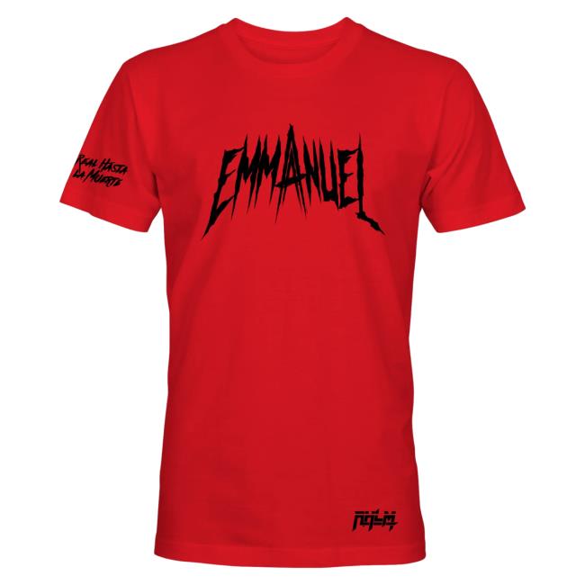 Official Anuel Aa Clothing Store Shop Anuelmerch Red Emmanuel Real Hasta La Muerte Tee Anuelaa Merch