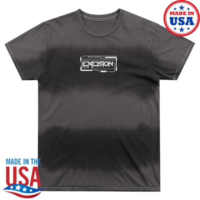 Official Excision Merch Rumble Tie Dye T-Shirt Black/Grey