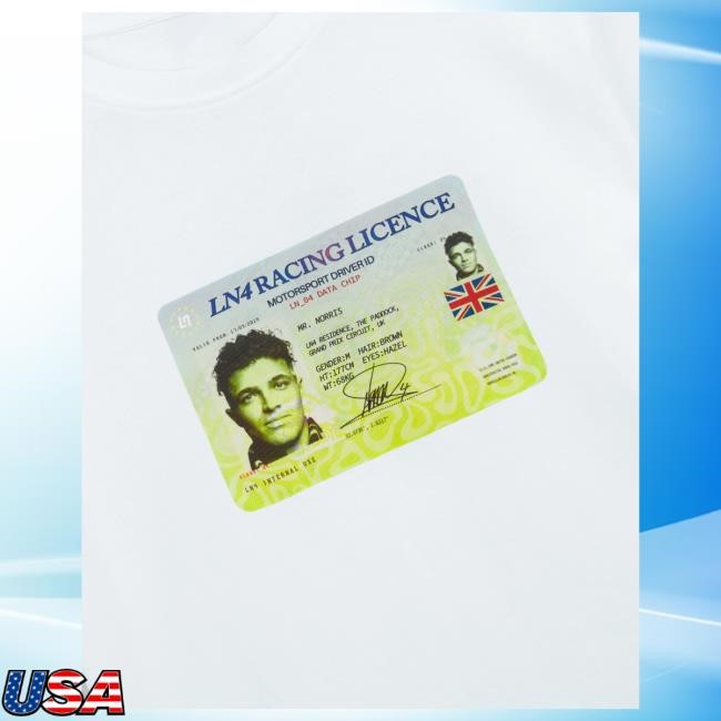 Official Lando Norris Shop Lando Licence T Shirt - White LandoNorris Official Lando Norris Lando Licence Tee - White LandoNorris