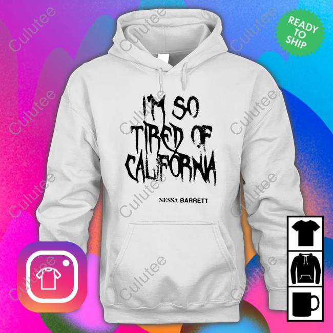Tired Of California White Hoodie