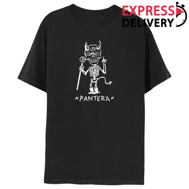 Official Pantera Merch Store Horns Sketch New Shirt