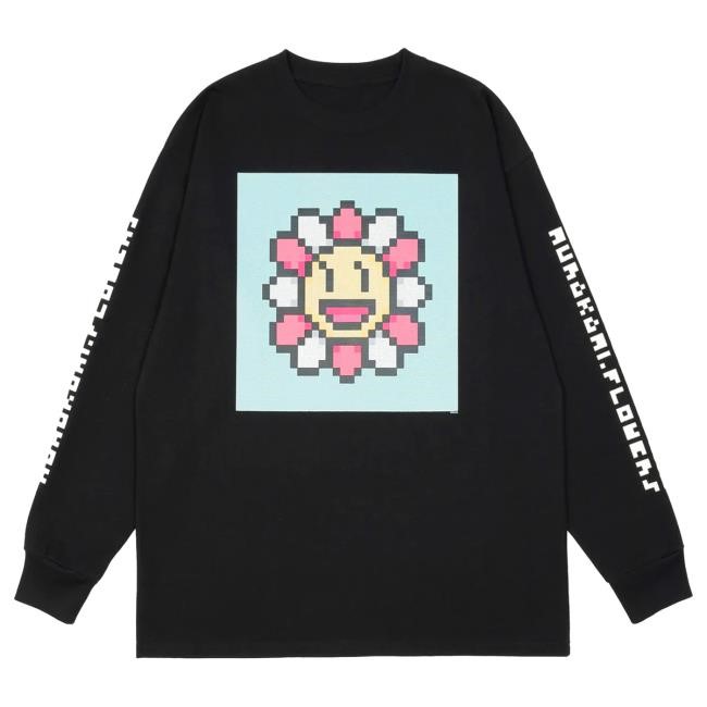 Official Complex Merch Store Shop Takashi Murakami And Jp The Wavy | Mnnk Bro MURAKAMI.FLOWERS #0085 Long Sleeve Tees White