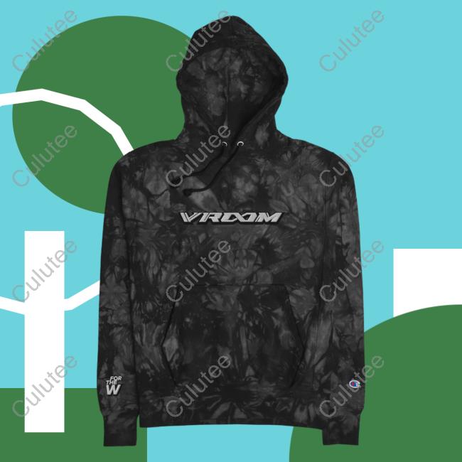 Official Vroom X For The Dub Unisex Champion Tie-Dye Crewneck Sweatshirt Black