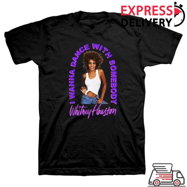 Official Whitney Houston Clothing Whitney Houston Whitney Houston I Wanna Dance With Somebody Black Tee