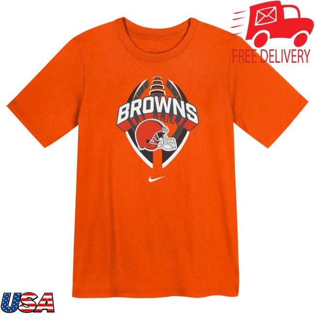 Official Preschool Nike Orange Cleveland Browns Icon Legend Tshirt