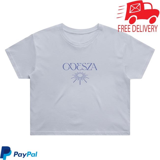 Odesza Official Merch Store | Odesza Recursion Crop Short Sleeve TShirt - Black | Odesza Clothing Apparel Odesza