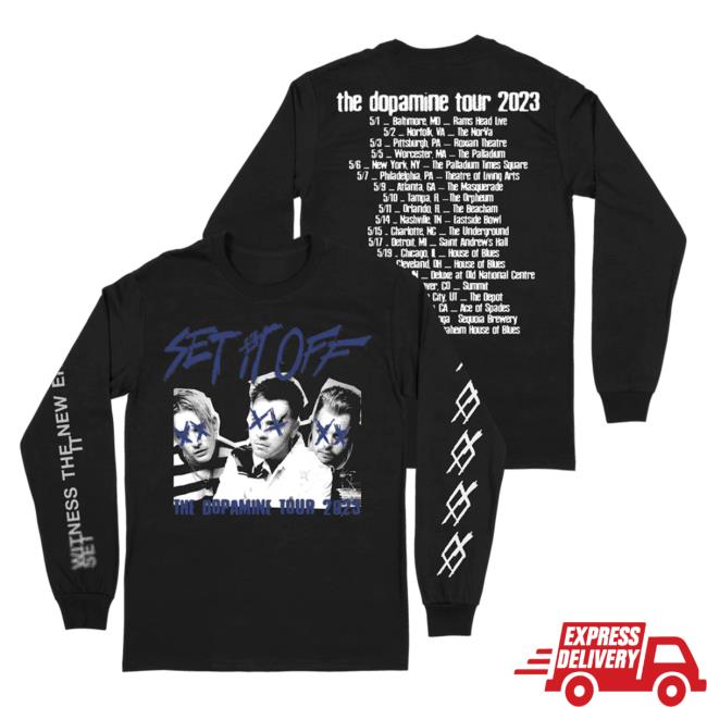 Official Set It Off Merch Store Set It Off The Dopamine Tour Long Sleeve Tees Set It Off Clothing Shop SetItOff