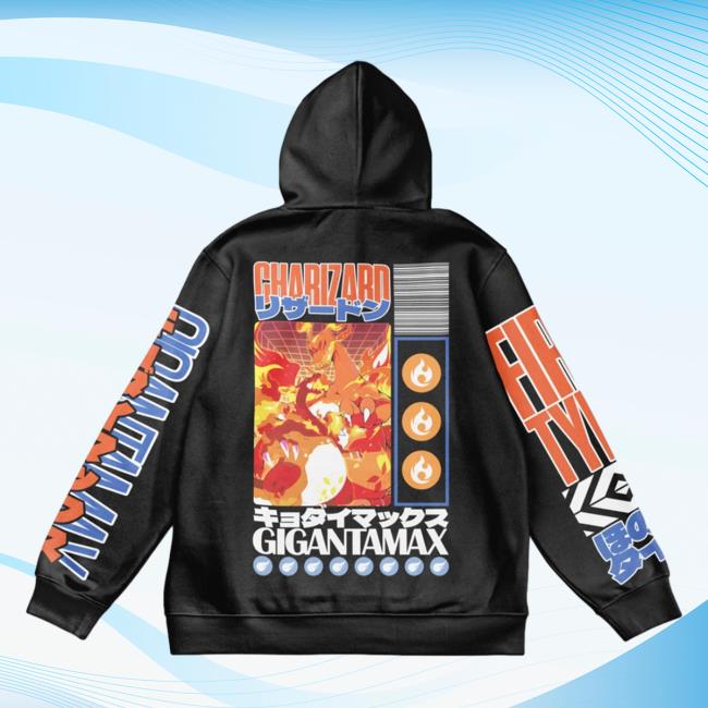 Official Anime Ape Clothing Gigantamax Charizard Pokemon Streetwear AOP T-Shirts 3D All Over Print Animeape