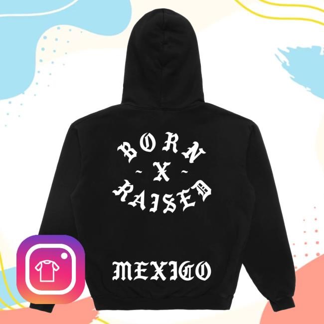 Official Born X Raised Mexico Rocker Pullover Hoodie: Black