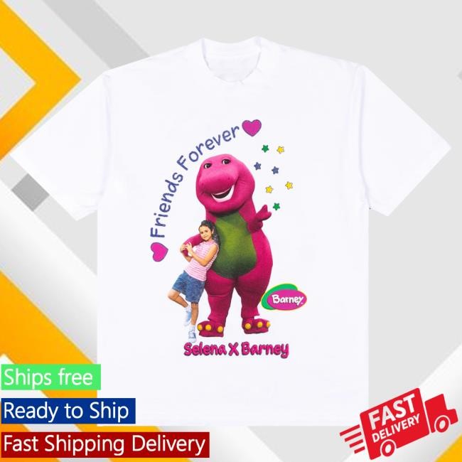Official Complex Barney X Selena I Love You White Shirts Selena Gomez