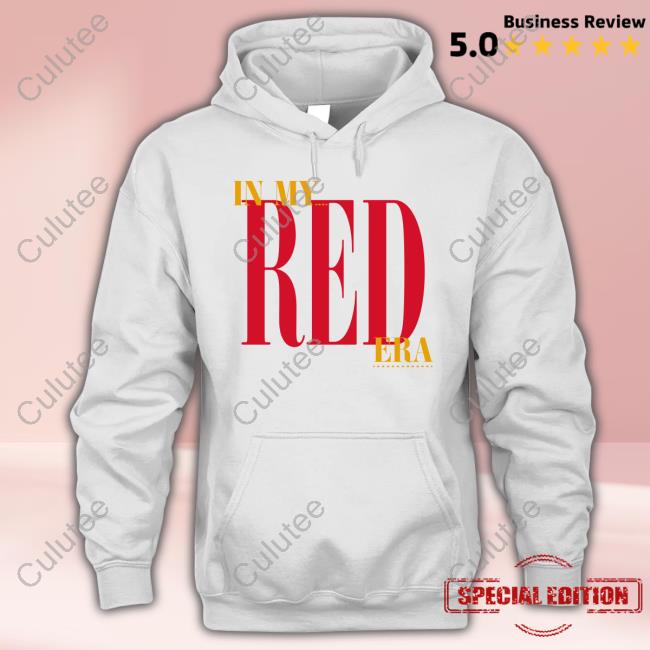 Charlie Hustle Merch Taylor Swift In My Red Era Hooded Sweatshirt