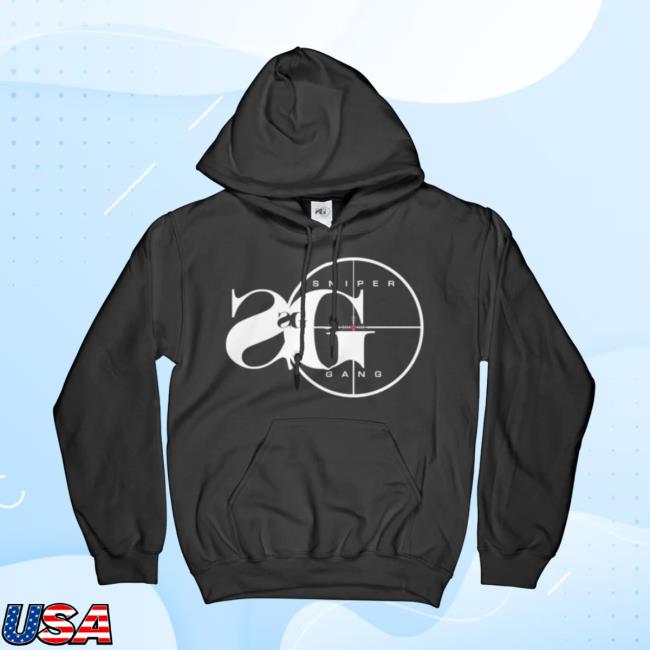 Official Sniper Gang Apparel Sniper Gang Logo Black Crewneck