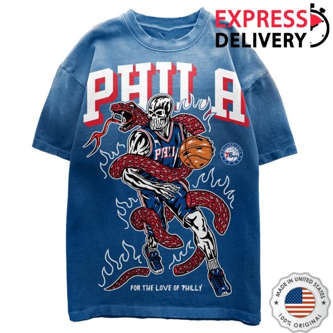 For the Love of Philly Tshirt - Blue | Warren Lotas Official NBA