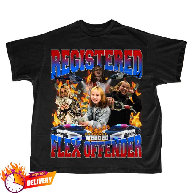 Official Lil Tay Clothing Store Shop Registered Flex Offender T-Shirts LilTay Merch