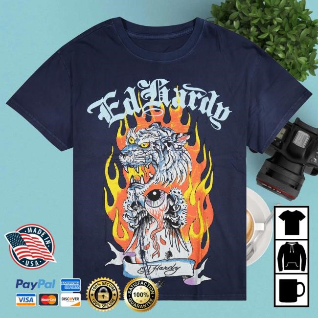 Ed Hardy Tiger Flame Boxy Hot Shirt | Complex Clothing Official