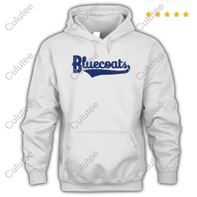 Bluecoats Merch Bluecoats White Hooded Sweatshirt