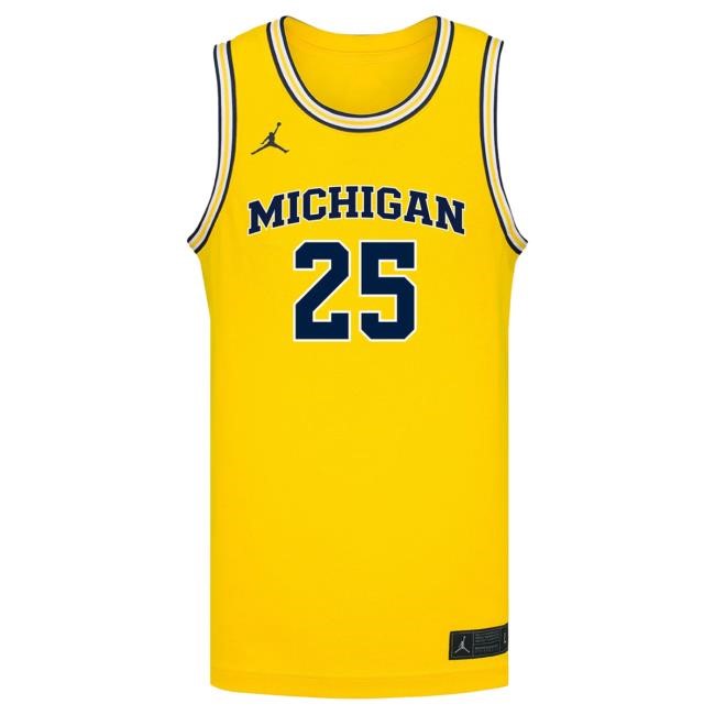 Michigan Wolverines #25 McKenzie Mathurin Student Athlete Maize Women's Basketball Jersey Top Shirt The M Den Shop Official