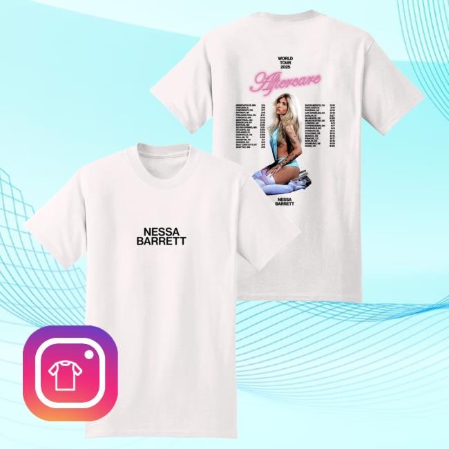 Official Nessa Barrett Merch Store Nessa Barrett Aftercare World Tour Presale Shirt New