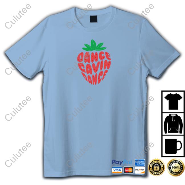 Dance Gavin Dance Strawberry Text Black T Shirts