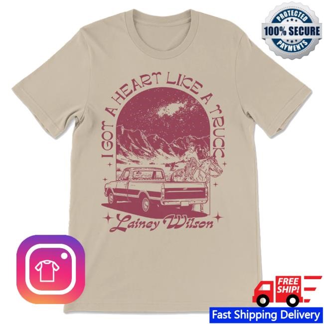 Official Lainey Wilson Merch Store Lainey Wilson Heart Like A Truck Natural New Shirt Lainey Wilson Clothing Shop LaineyWilson
