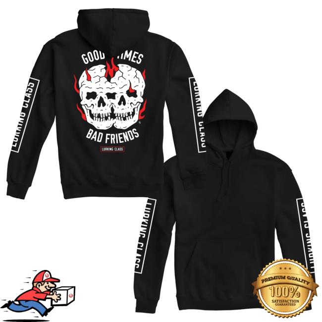 Official Lurking Class Clothing Bad Friends Skulls Crew neck Sweatshirt Black LurkingClass