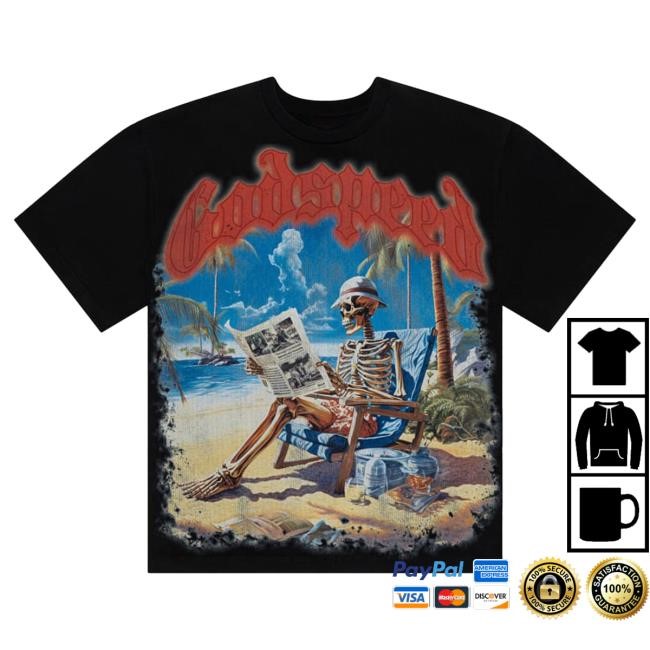 Official Godspeed Nyc Clothing Merch Permanent Vacation T-Shirt (Black) Godspeed New York