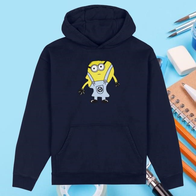 Official Brain Dead Merch Shop Brain Dead x Universal Parks Minions Logohead Hooded Sweatshirt - Navy
