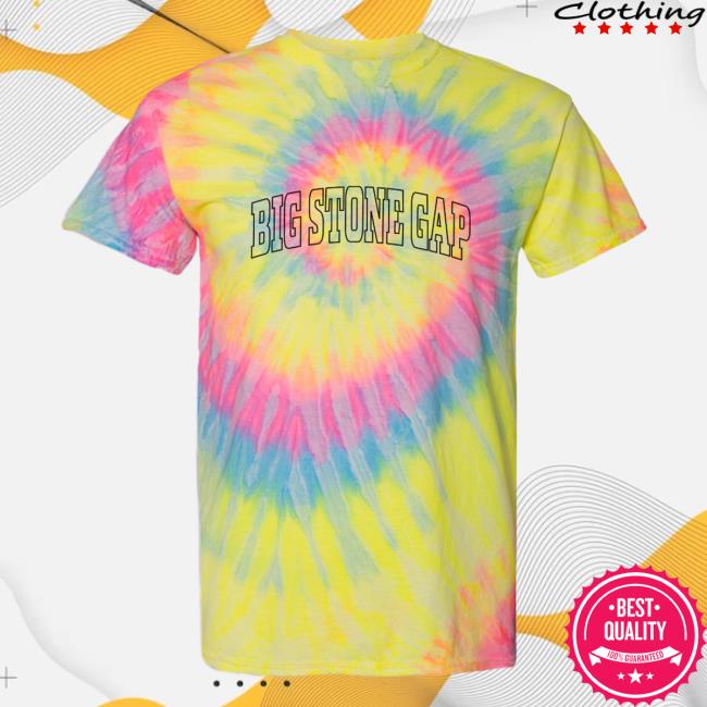 Official Hometown Apparel Clothing Merch Big Stone Gap Virginia Trendy Block Tie Dye T Shirt Dayglo