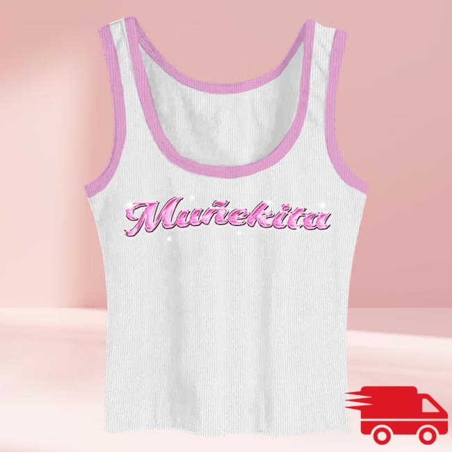 Official Kali Uchis Clothing Store Shop Muñekita Black Rhinestone Tank Top Shirt Kaliuchis Merch