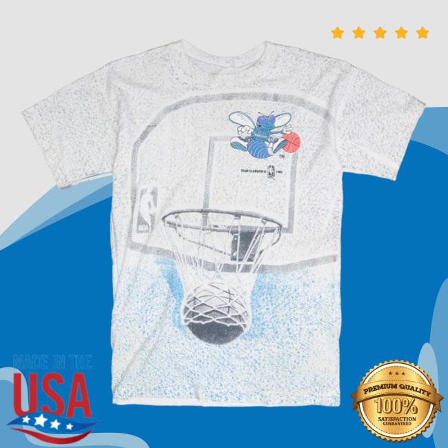 Official Vintage Charlotte Hornets Top Shirt All Over Print Aop 1992 90S