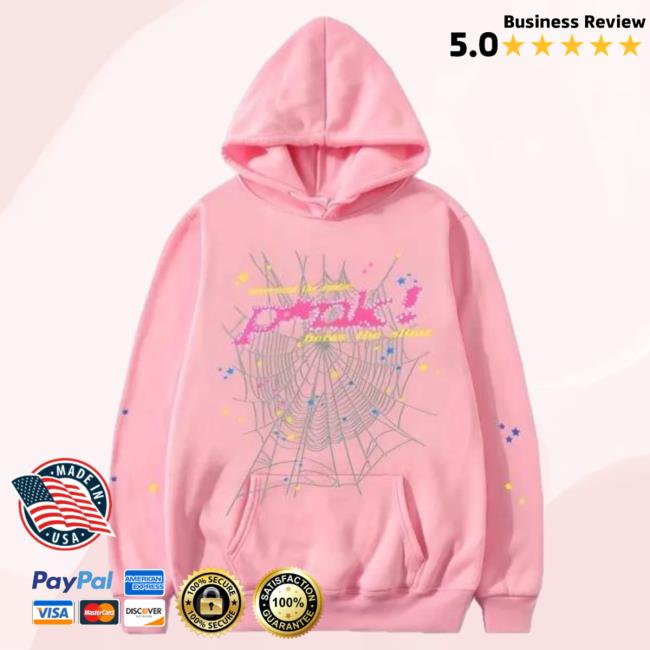 Official Sp5der Clothing Apparel Sp5der Pink Hoodie Sp5der Merch Store Shop